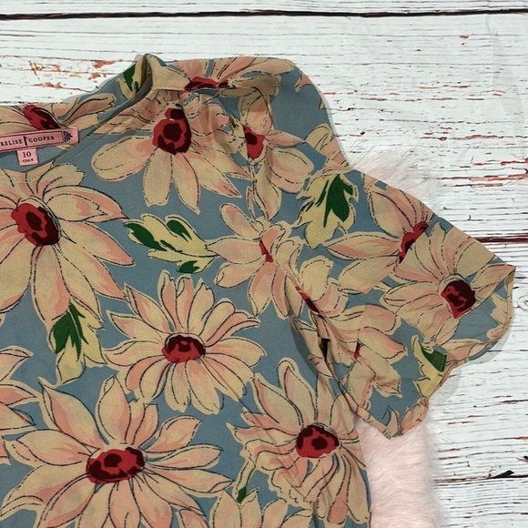 Trelise Cooper Daisy Floral Patterned Rayon Duke Blouse - Picture 9 of 10